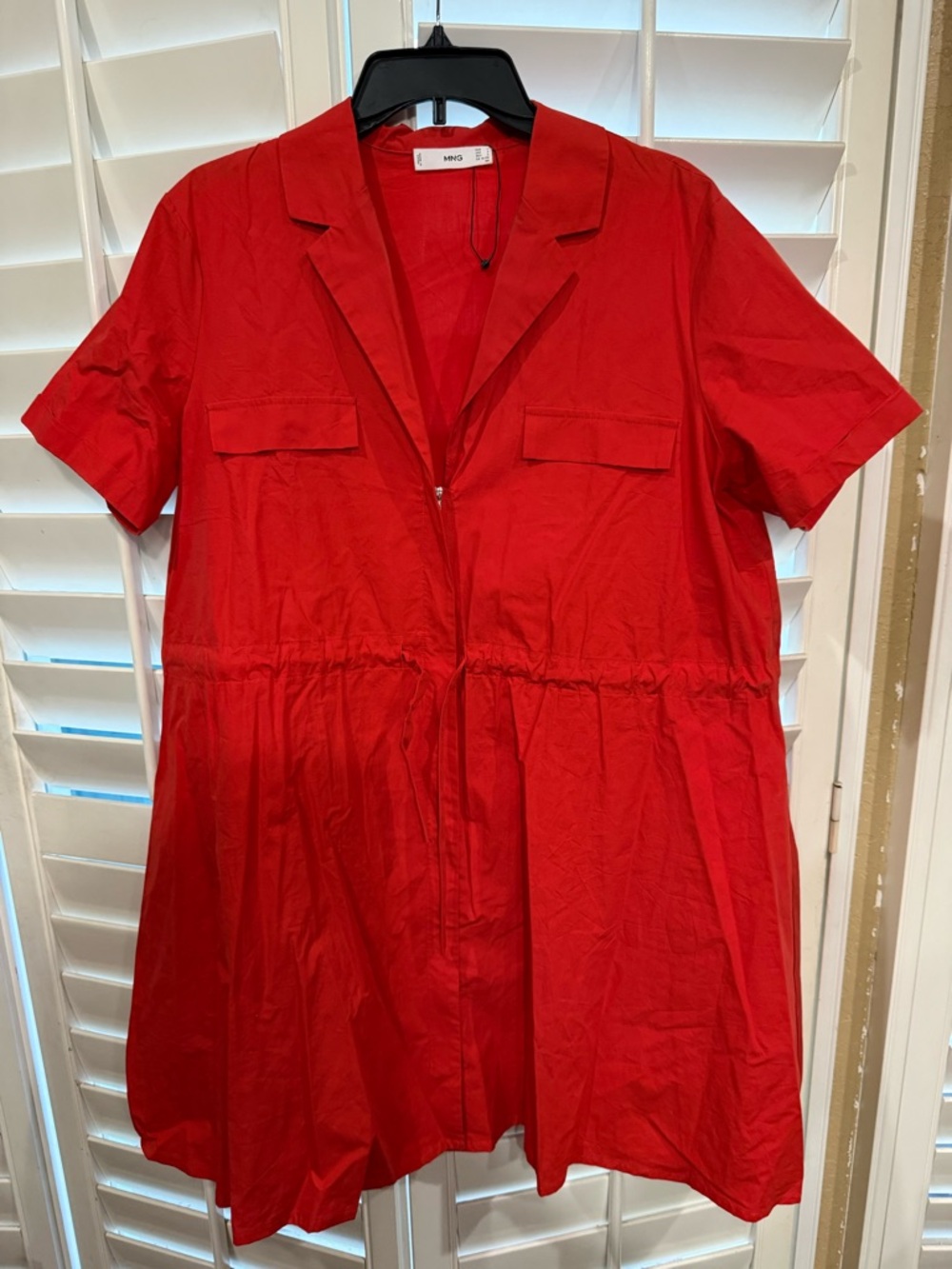 Bright Orange Short Sleeve Shirt Dress - New/Unused